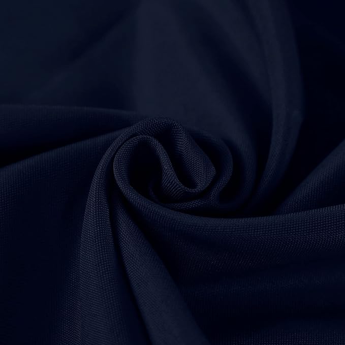 Fokitut 2 Pack Waterproof Round Tablecloth, 108 Inch, Stain Resistant and Wrinkle Polyester Table Cloth, Fabric Table Cover for Kitchen Dining, Wedding, Party, Holiday Dinner-Navy