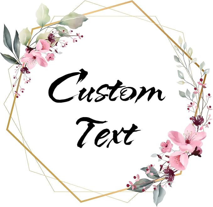 Custom Stickers for Weddings, Birthdays & Businesses - Personalized Labels with Your Logo - Waterproof, Fade and Heat Resistant - Pack of 100-1000 (Wreath K, 2.5 Inch)
