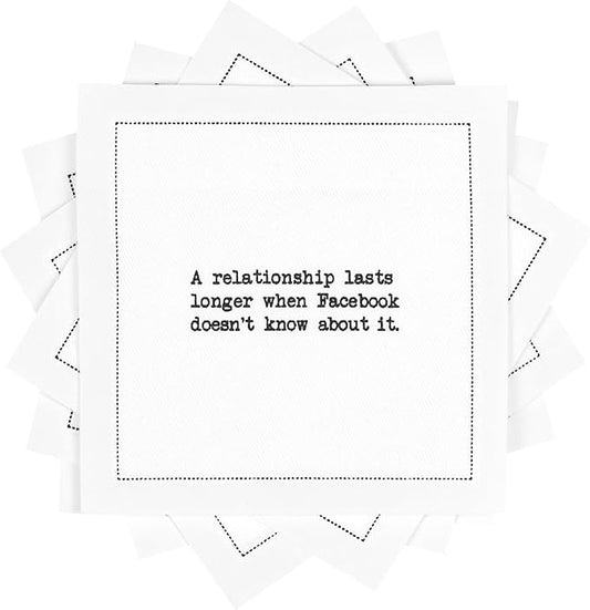 Five Star White Cotton Cocktail Napkins, Beverage & Bar Napkins - 4.5" x 4.5" (50 Pack)