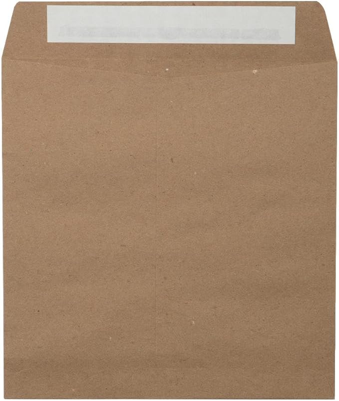 LUXPaper Square Invitation Envelopes | Peel & Press | 8 1/2" x 8 1/2" | Grocery Bag Brown | 70lb. Text | 50 Qty