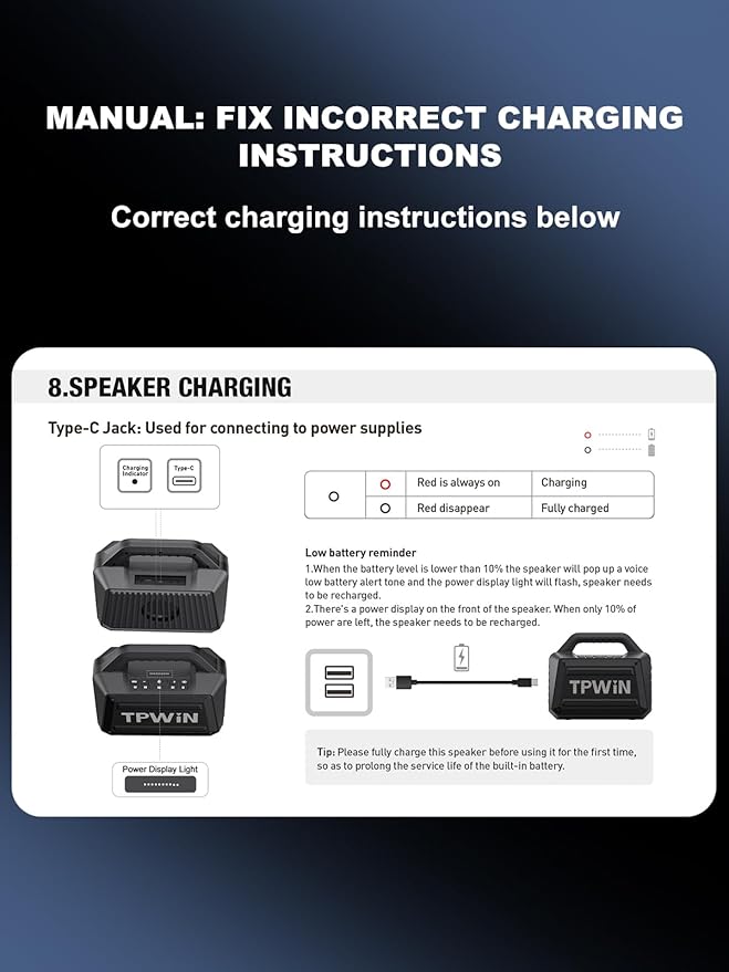 Portable Bluetooth Speakers Loud - Wireless Speaker 80W Peak, Light Show, 20H Playtime, Strong Bass, BT 5.3, TWS, IPX6 Waterproof for Outdoor Travel Beach Camping - Blue