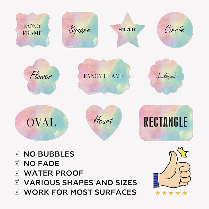 Custom Personalized Labels - Rectangle 3"x2" With Any Design, Image, Logo, Text for Business, Thank You Stickers - 100 Labels