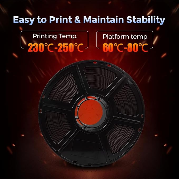 FLASHFORGE Carbon Fiber PETG Filament 1.75mm, PETG with Carbon Fiber, 1KG Spool, Dimensional Accuracy +/- 0.02mm, Lightweight & Heat-Resistant & Moisture Free (PETG-CF Marsala)