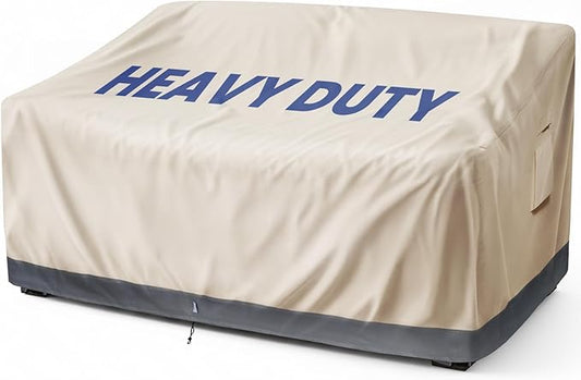 Extra Heavy Duty Outdoor Couch Cover Waterproof, Large 3-Seater Patio Sofa Cover, Lawn Patio Furniture Covers with Air Vent, 85"W x 37"D x 35"H