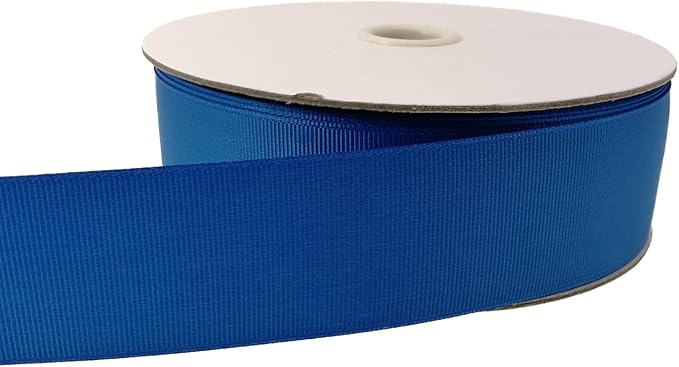 One Roll 50 Yards Soild Royal Blue Grosgrain Ribbon 1 1/2 inch Flower Bouquets Ribbons- Thick Gift Wrapping Ribbon-DIY Crafts Bow Hair Headband Accessories Ribbons #352(38mm)