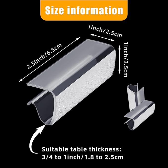 72 Pieces Table Skirting Clips Clear Tablecloth Clips for Indoor Outdoor Events Wedding Meeting Party Picnic Banquet