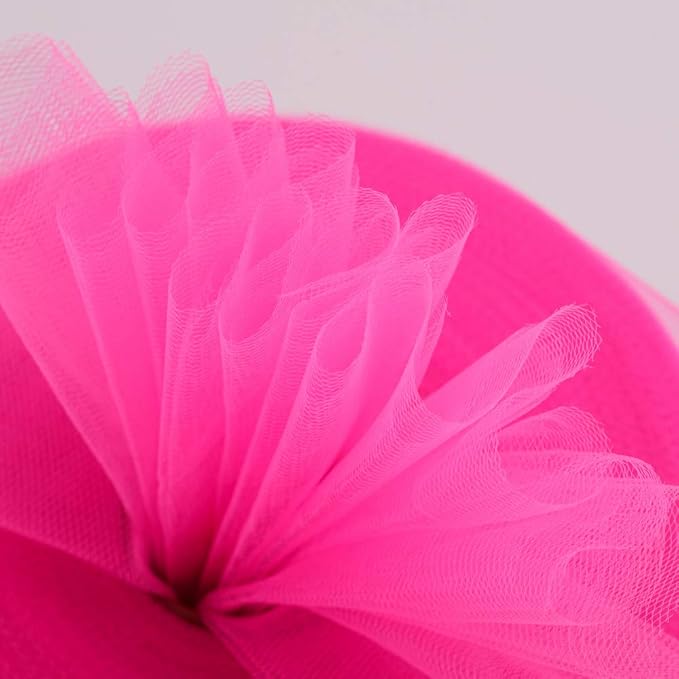 Tulle Rolls 6” by 100 Yards (300 feet) Tulle Roll Spool Fabric for DIY Tutu Skirts Wedding Baby Shower Crafts Decorations Party Supplies (Dark Pink)