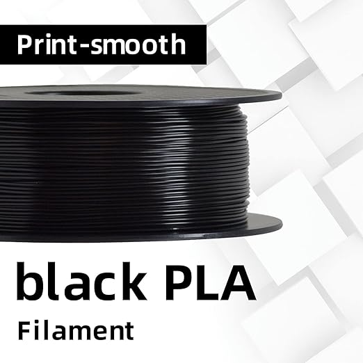 GIANTARM 3D Printer Filament, Black Pla Filament, 1Kg(2.2lbs) Spool, 1.75mm Dimension Accuracy +/- 0.03mm, 3D Printing Filament, Dark Black