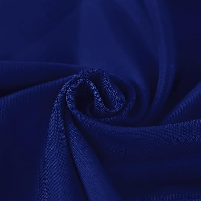 Fokitut 2 Pack Waterproof Round Tablecloth, 120 Inch, Stain Resistant and Wrinkle Polyester Table Cloth, Fabric Table Cover for Kitchen Dining, Wedding, Party, Holiday Dinner-Royal Blue