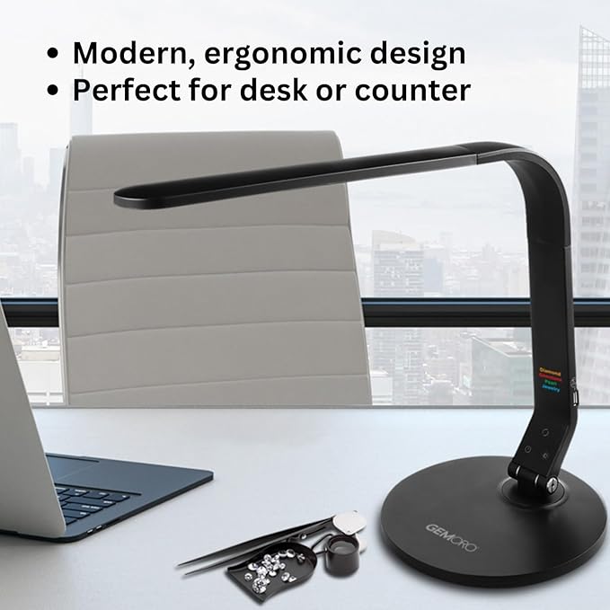 GemOro Horizon 2 LED Light | Adjustable Inspection Lamp for Diamonds Gemstones Pearls Jewelry | Enhanced Lighting with Smart Technology