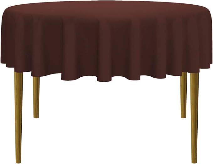 Lann's Linens - 10 Premium 70" Round Tablecloths for Wedding/Banquet/Restaurant - Polyester Fabric Table Cloth - Chocolate Brown