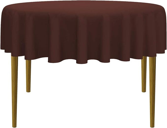 Lann's Linens - 10 Premium 70" Round Tablecloths for Wedding/Banquet/Restaurant - Polyester Fabric Table Cloth - Chocolate Brown