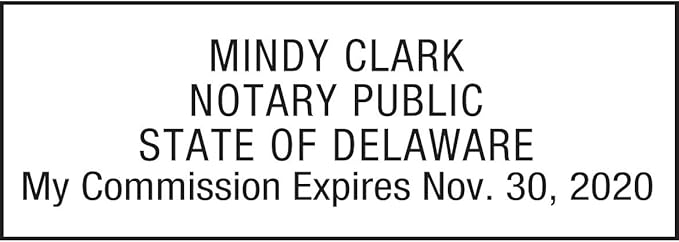 Notary Stamp for State of Delaware - Self Inking Stamp, Customize Online