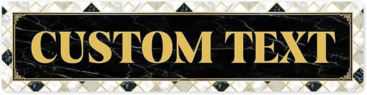 Custom Sign, Custom Street Sign, 11 Font Colors, 13 Font Styles, 4 Hole Options, 22 Sizes, 3x12 Inches, Rust Free DiBound, Fade Resistant, Made in USA by My Sign Center (Marble Tile)