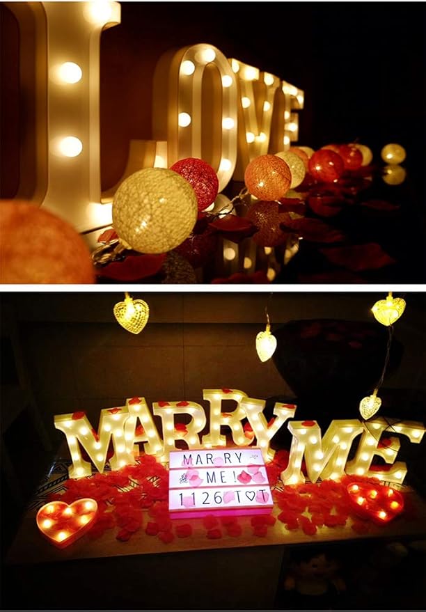 MUMUXI Marquee Light Up Letters | Large Light Up Numbers | Battery Powered and Bright with Every Letter of The Alphabet | for Wedding, Birthday, Party, Celebration, Christmas or Home Decoration (U)
