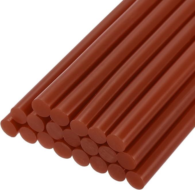 uxcell 20pcs Hot Glue Sticks for Glue Gun 11mm/0.43-inch x 8-inch Mini Hot Melt Adhesive Glue Stick Dark Brown