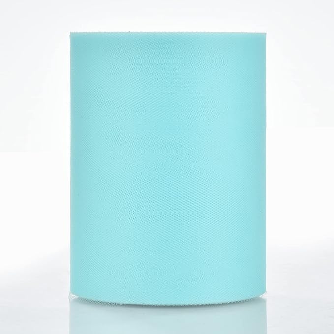 Tulle Rolls 6” by 100 Yards (300 feet) Tulle Roll Spool Fabric for DIY Tutu Skirts Wedding Baby Shower Crafts Decorations Party Supplies(New Turquoise)