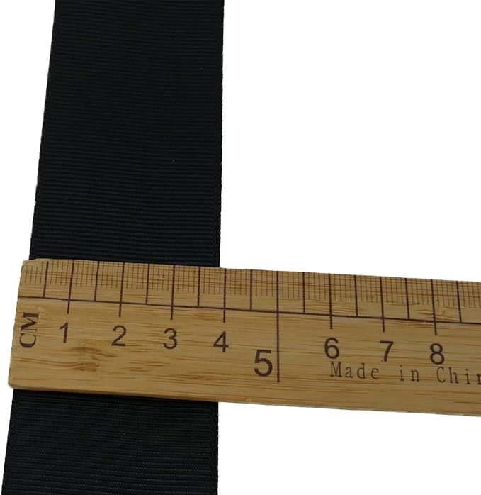 Jesep One Roll 50 Yards Soild Grosgrain Ribbon Boutique Gift Wrapping Package Ribbon, DIY Crafts Bow Hair Headband Accessories Assorted Ribbon#30 (1 1/2" 38mm, Black)