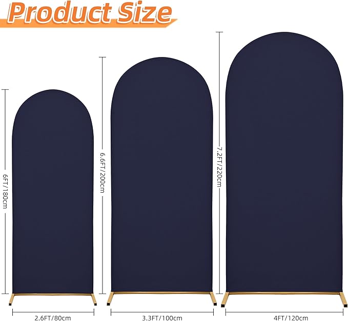 Wedding Arch Cover 6.6FT Arch Backdrop Cover Spandex Fitted Arch Cover for Round Top Chiara Backdrop Stand Covers for Wedding Birthday Party Baby Shower Banquet Ceremony Decoration