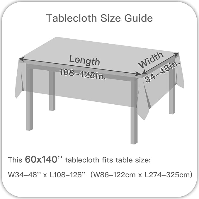 maxmill Linen Texture Tablecloth Stain Resistant Waterproof Wrinkle Free Spillproof Washable Slubby Texture Christmas Table Cloth for Dining Room, Holiday Party Dinner, Rectangle 60 x 140 Inch, Red