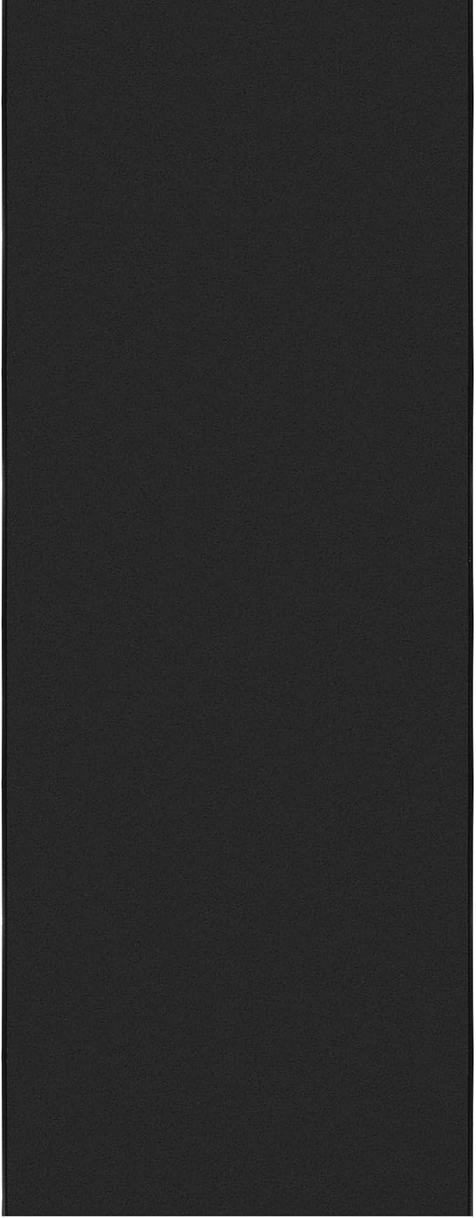 Ottomanson 2x20 Non Slip Extra Long Hallway Runner Rug with Rubber Backing - Solid Modern Kitchen Rug for Bedroom or Living Room, Black, 2' x 20'
