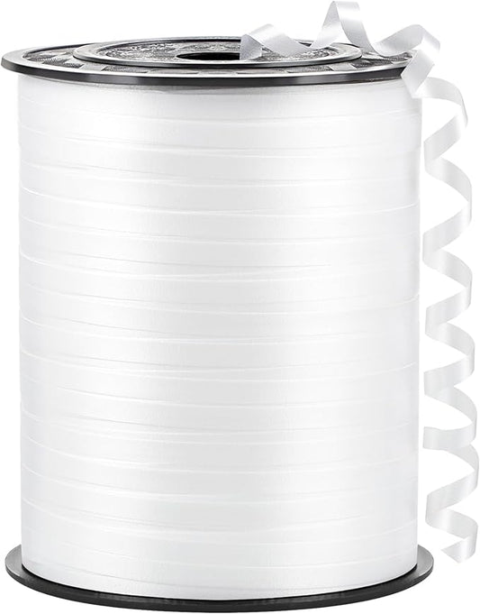 500 Yards White Curling Ribbon-Balloon String-Balloon Ribbon Roll for Party Decoration, Gift Wrapping, Wedding, Art Crafts, Florist Flower