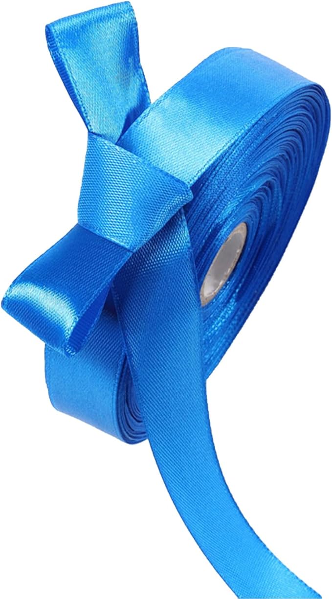 5/8 Inch Royal Blue Satin Ribbon 50 Yards Solid Fabric Ribbons for Gift Wrapping, Crafts and DIY Projects, Bows Making, Wedding, Party, Holiday Decor