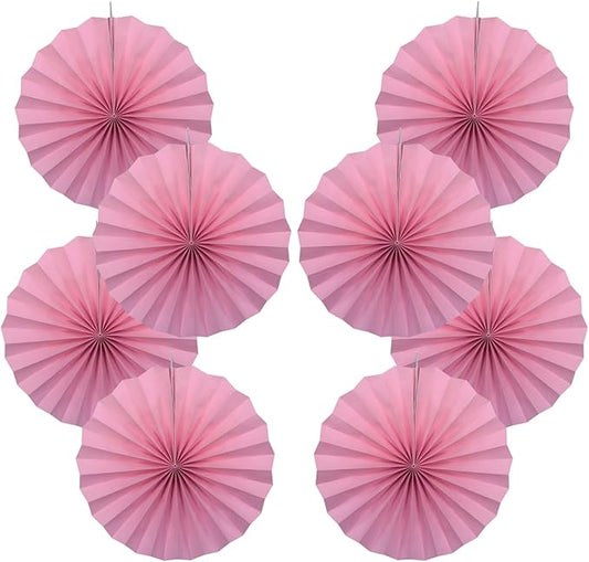BARTHEW Pink Party Decorations, Pink Paper Decorations for Party, Baby Shower Decorations, Schoolgirl Style Classroom Decor, 12in, 30 Color DIY Set