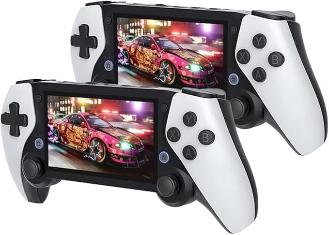 Retro Handheld Game Console – 20,000+ Built-in Games, 4.3″ IPS Screen, TV Output, 64 GB TF (128 GB Expandable), 3000 mAh Battery, Wireless Support for Handheld Gaming (2 Pack)