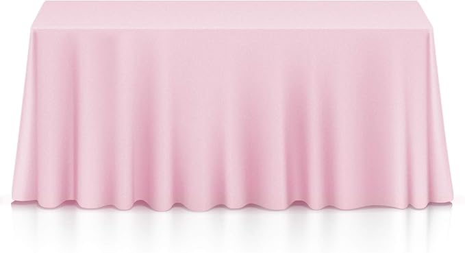 Lann's Linens - 10 Premium 90" x 156" Tablecloths for Wedding/Banquet/Restaurant - Rectangular Polyester Fabric Table Cloths - Pink