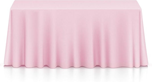 Lann's Linens - 10 Premium 90" x 132" Tablecloths for Wedding/Banquet/Restaurant - Rectangular Polyester Fabric Table Cloths - Pink