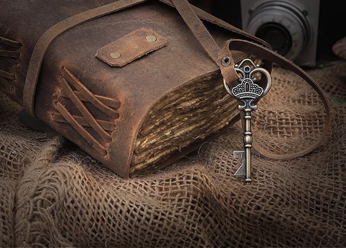 cuero Vintage Leather Journal - Handmade Refillable Leather Bound Notebook with Deckle Edge Paper, Antique Travel Diary, Writing Journal for Men & Women - Vintage Notebook Binder (4 by 6 inch)