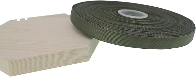 Jesep One Roll 100 Yards 5/8" Soild Grosgrain Ribbon Boutique Gift Wrapping Package Ribbon, DIY Crafts Bow Hair Headband Accessories Assorted Ribbon #570(5/8" 15mm, Olive Green)