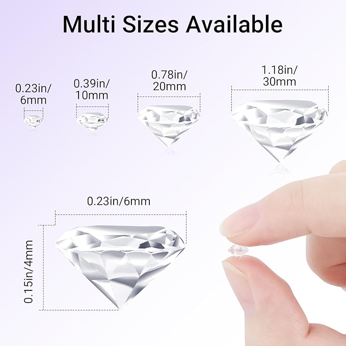 SUREAM 4500PCS Clear Ice Rocks for Vase Filler, 6mm/0.24Inch Acrylic Diamonds Gems, No Holes Faux Acrylic Treasure Crystals for Art Crafts, Wedding Table Scatter, Birthday Party Decoration