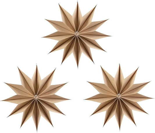 Easy Joy 3Pcs Boho Paper Landern Star