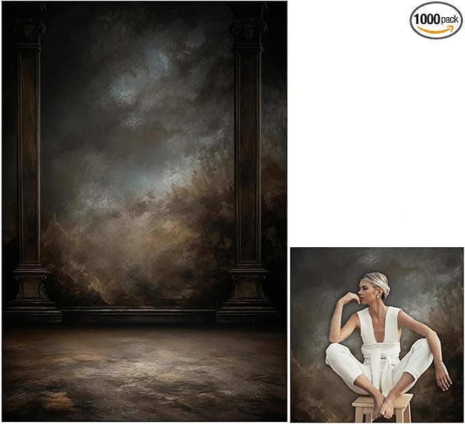 8x16ft Dark Vintage Photography Backdrops Portrait Photo Backdrop Wedding Bridal Show Birthday Background for Studio Props
