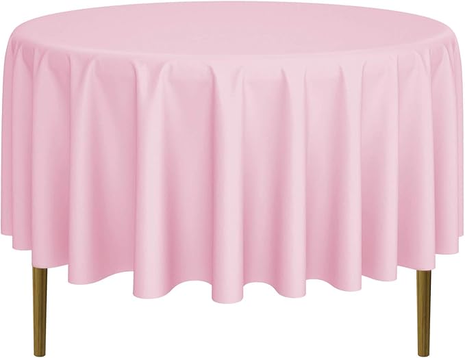 Lann's Linens - 10 Premium 90" Round Tablecloths for Wedding/Banquet/Restaurant - Polyester Fabric Table Cloths - Pink