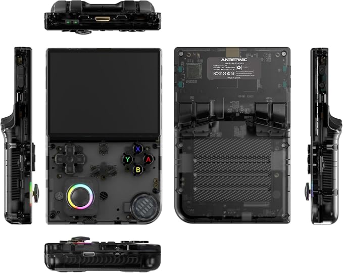 RG40XX V Handheld Game Consoles RG40XXV Retro Game Console Built-in 64G TF Card Preloaded Games 5000+ RG 40XXV Portable Gaming Console Linux 64-bit Supports WiFi Bluetooth HD Output Black