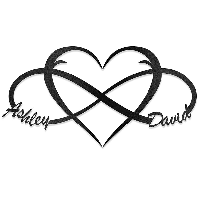 Custom Infinity Sign for Couples Metal Wall Art Personalized Valentines Day Decorations Wedding Gifts Custom Metal Signs First Names S Bridal Shower Gifts Bedroom Decor for Couples