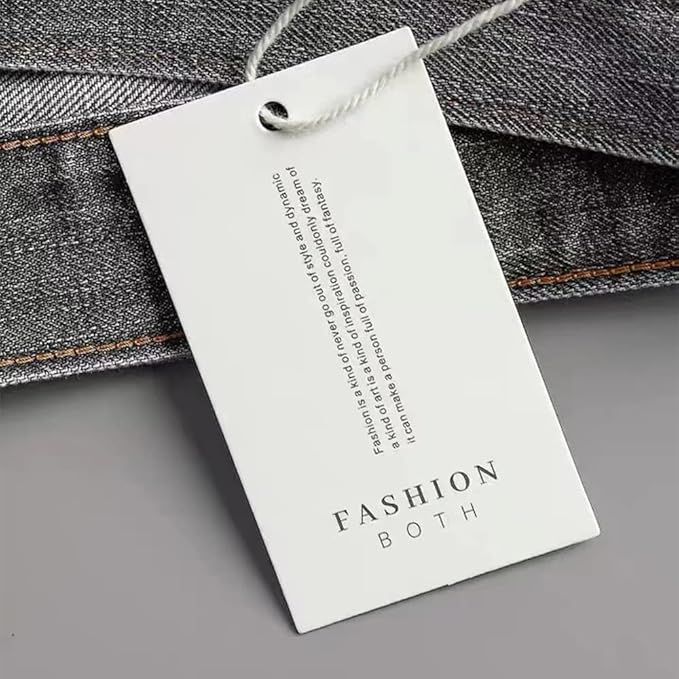 200 Pcs Custom Hang Tags,Personalized Your Logo Photo and Text Design Price Tags Jewelry Hang Tags Labels (Gift Tag Rope)
