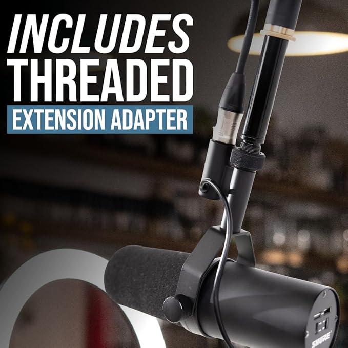 Shure by Gator Deluxe Articulating Desktop Podcasting Mic Boom Arm with Cable Management Channel; (SH-BROADCAST1)