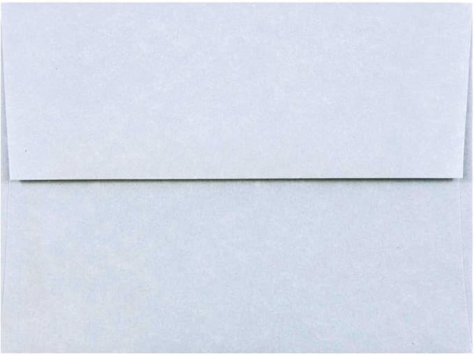 JAM PAPER A2 Parchment Invitation Envelopes - 4 3/8 x 5 3/4 - Blue Recycled - 50/Pack