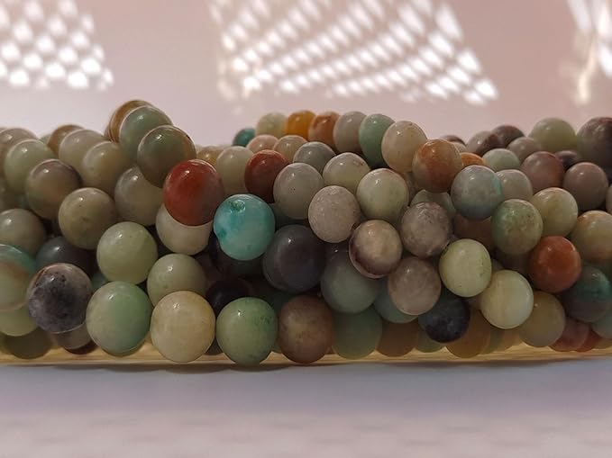 Stone Beads 8mm 100pcs Amazonite Beads Round Loose Gemstones Beads for Bracelet Necklace Jewelry Making (8mm, 60810 Amazonite)