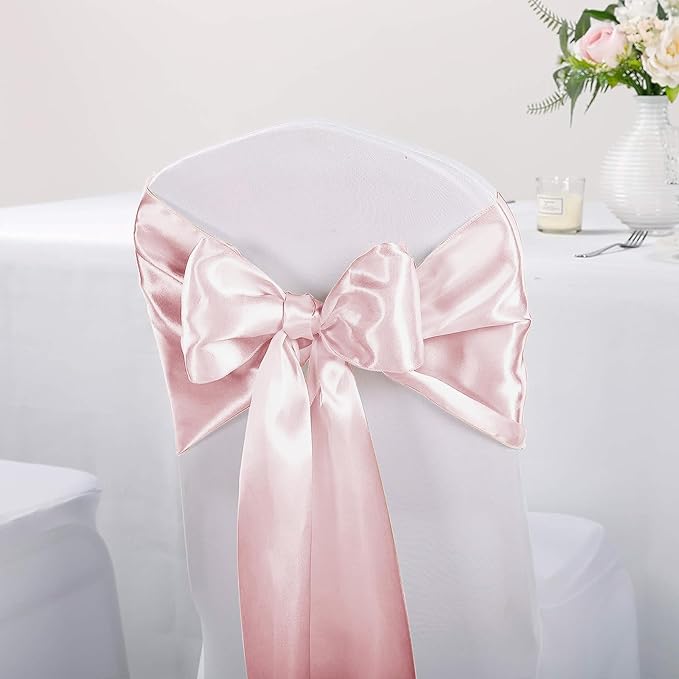 10-Pack Satin Table Runner Rose Gold 12 x 108 inches Long, Table Runners for Wedding, Birthday Parties, Banquets Decorations（10 Pack, 12x108 Inch, Rose Gold）