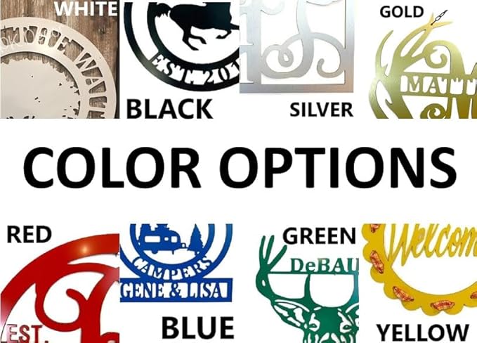 PK Décor Deer Antler Decor Family Last Name ACM Metal Sign For Man Cave, Couple Antler Initials, Last Minute Gift Idea for Him, Black, White, Silver, Gold