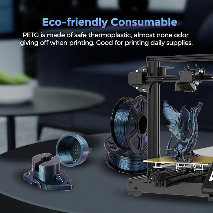 FLASHFORGE PETG Filament 1.75mm, Chameleon Color Shift 3D Printer Filament, Changes Color with Light and Angles, 1KG Spool (2.2lbs), Dimensional Accuracy±0.02 mm, Premium PETG Filament(Burnt Titanium)