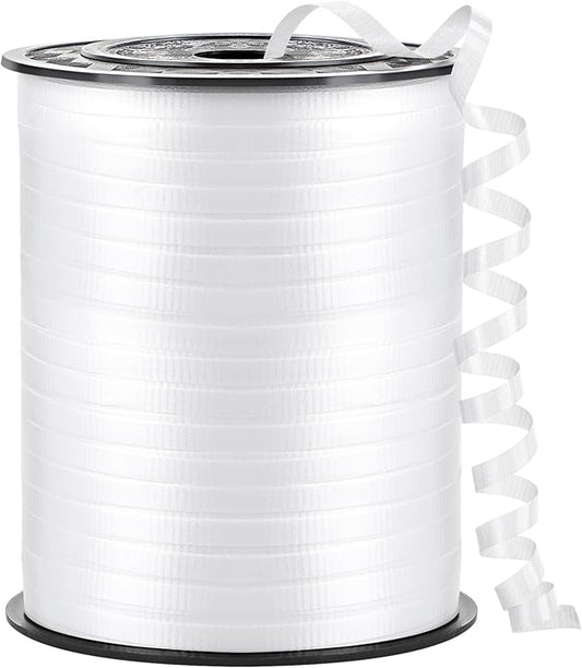 500 Yards White Curling Ribbon-Balloon String-Balloon Ribbon Texture Roll for Party Decoration, Gift Wrapping, Art Crafts, Florist Flower