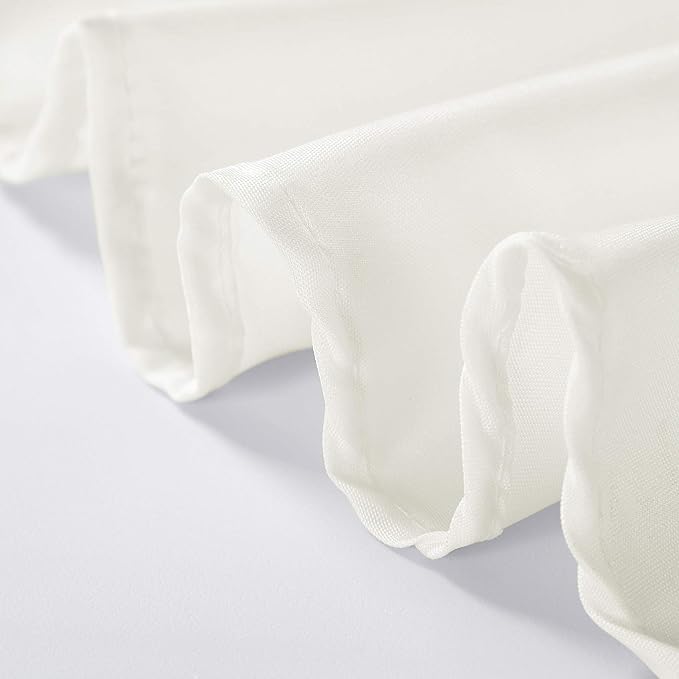 Rectangle Tablecloth 60x120 inch Washable Polyester Fabric Table Cloth for Wedding Party Dining Banquet Decoration（12 Pack 60x120, Ivory）