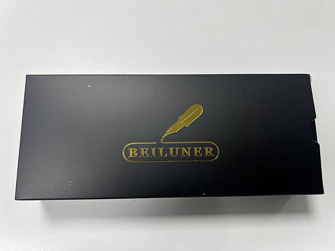 BEILUNER Silver Chrome Fountain Pen,Stunning Luxury with 24K Gold Accents, Gorgeous 24K Gilded Nib(Medium), Fancy Pen Gift for Men&Women -Ink Converter-Elegant, Office,Nice Pen for Writing