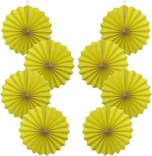 Yellow Party Decorations,Paper Decorations for Party,Lemon Decorations Party Paper Fans Bulk 12in,Anniversary Decorations for Part 30 Color DIY Set （Lemon Yellow）